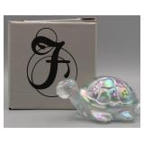 Fenton Art Glass Crystal Iridized Turtle