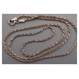 Sterling Silver Box Chain Necklace, 5.4g