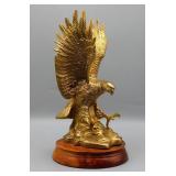 Magnificent Landing Golden Eagle Statue