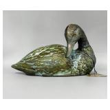 Resting Duck Brass Statue