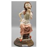 Girl Eating Ice Cream Cone Sculpture