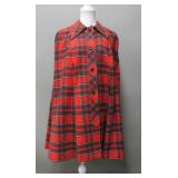 RARE! Vintage Pendleton Plaid Virgin Wool Cape