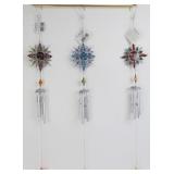 Set of Pewter Sun Wind Chimes (3)