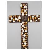 Carson Metal Beaded Decorative Cross