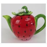 Ceramic Strawberry Teapot By Cosmos