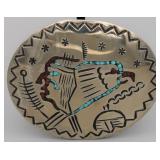 Navajo Made Nickel Silver Belt Buckle