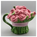 Ceramic Pink Rose Bouquet Teapot By Cosmos