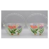 Set of Handcrafted Crystal Baskets (2)