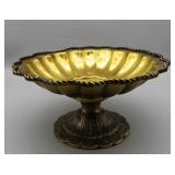 Pedestal Brass Trinket Floral Shaped Bowl