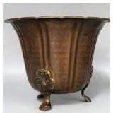 Dark Bronze Colored Clawfoot Brass Planter