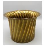 Swirl Patterned Brass Planter
