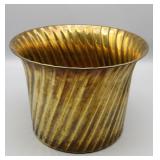 Swirl Patterned Brass Planter