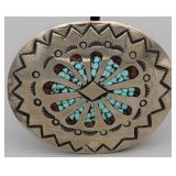 Navajo Made Nickel Silver Belt Buckle