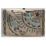 Navajo Made Nickel Silver Belt Buckle