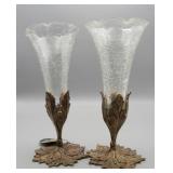 Flower Vase With Solid Decorative Brass Base (2)