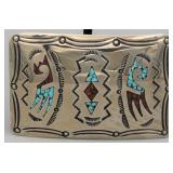 Navajo Made Nickel Silver Belt Buckle