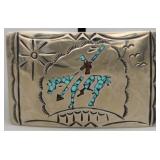 Navajo Made Nickel Silver Belt Buckle