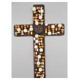 Carson Metal Beaded Decorative Cross