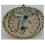 Navajo Made Nickel Silver Belt Buckle
