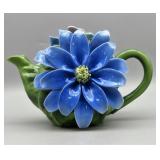 Ceramic Flower Teapot with Butterfly Lid by Cosmos