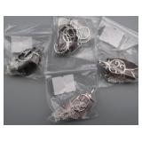 Wholesale- Wire Wrapped Stone Pendants (6)