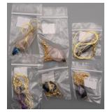 Wholesale- Wire Wrapped Stone Pendants (6)
