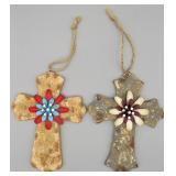 Miniature Decorative Cross Ornaments (2)