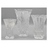 Small Lead Crystal Vases (3)