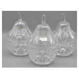 Pear Shaped Lead Crystal Sugar Bowls (3)