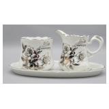 Royal Crown 25th Anniversary Cream & Sugar Set