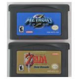 Metriod & Zelda Game Boy Advance Game Cartridges
