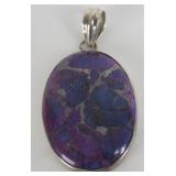 .925 Silver Purple Mohave Pendant, 12.941g
