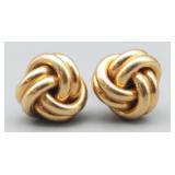 14K Knot Earrings, 1.81g