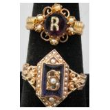 10K Ladies Gold Rings (2), 5.01g