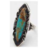 .925 Turquoise Southwestern Ring, Sz 6, 9.827g