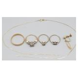 14K Gold Scrap Jewelry, 10.421 grams