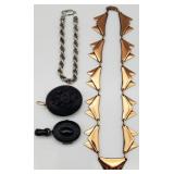 Sterling Silver Bracelet, Necklace, Lockets, + (4)