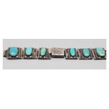 Vtg. Native American Watch Band Turquoise 33.02g