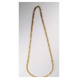 14K Gold Figaro Link Chain Necklace 22 in, 3.351g