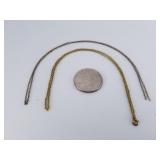 14K Gold Chain Necklaces (2), 2.253g