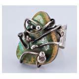 Sterling Silver Ladies Ring, Size 8, 12.43g