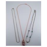 Ster Silver Mixed Necklaces (3), 20 & 15 in, 9.97g