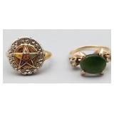 10K Gold Rings (2), Size 5, 4.186g