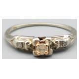 14K Gold Ladies Engagement Ring, Size 6, 1.527g