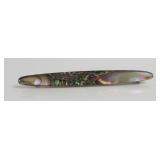 Sterling Sil Brooch Pin w/ Abalone Inlay, 4.832g