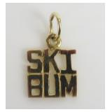 14K Gold "Ski Bum" Pendant, 0.959g