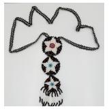 Native American Beaded Necklace, 22 in