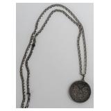 Sil American Eagle Pendant & Necklace 30 in, 59.6g