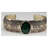 Ster Sil Native American Cuff Bracelet, 20.825g
