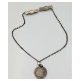 .900 Silver Coin Jewelry "Love Token", 6.04g